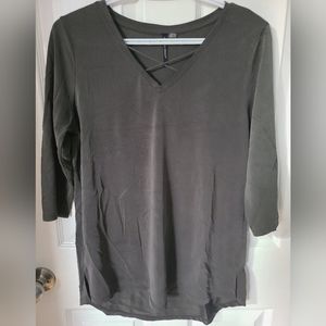 Amanda Green 3/4 sleeve Tee Olive Green size medium